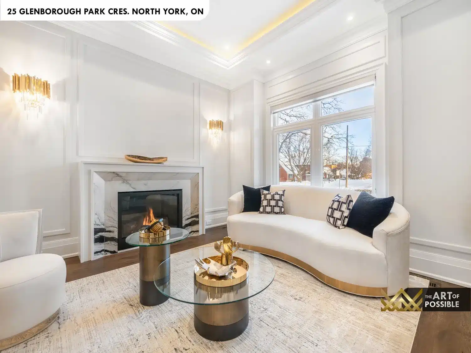 Two-storey foyer chandelier and open staircase landing