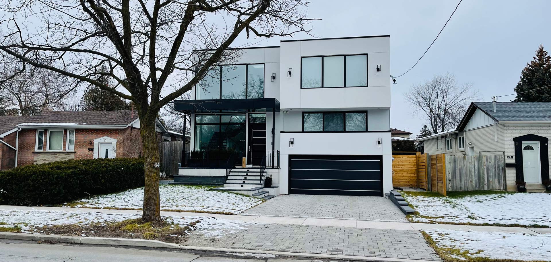 34 Nymark Ave, North York: Floating Glass Staircase, Bold Two-Tone Kitchen and a Skylit Walk-In Closet