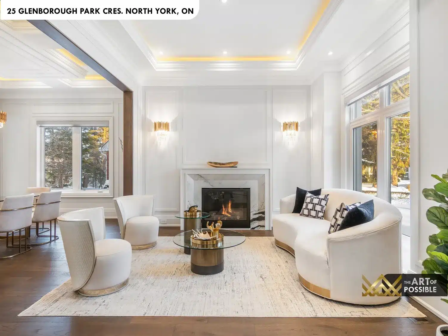Foyer with marble floors and grand staircase at 25 Glenborough Park Crescent