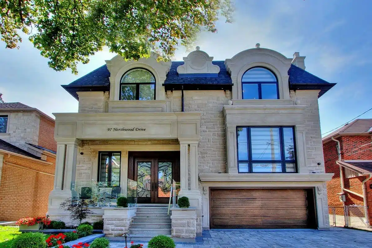 97 Northwood Dr, North York: Stone Chateau Exterior, Walnut-Panelled Study and a Marble Ensuite with Dual Rain Heads