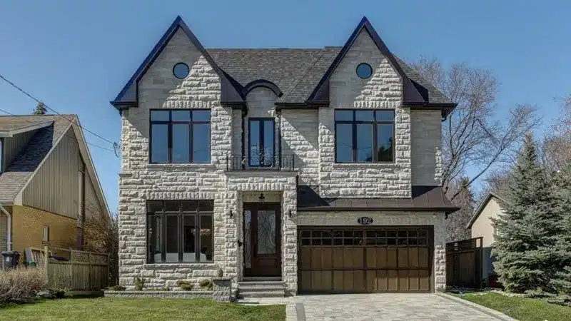 192 Northwood Dr, North York: Twin Gable Stone Facade, Full-Panel Oak Study and a Book-Matched Marble Ensuite