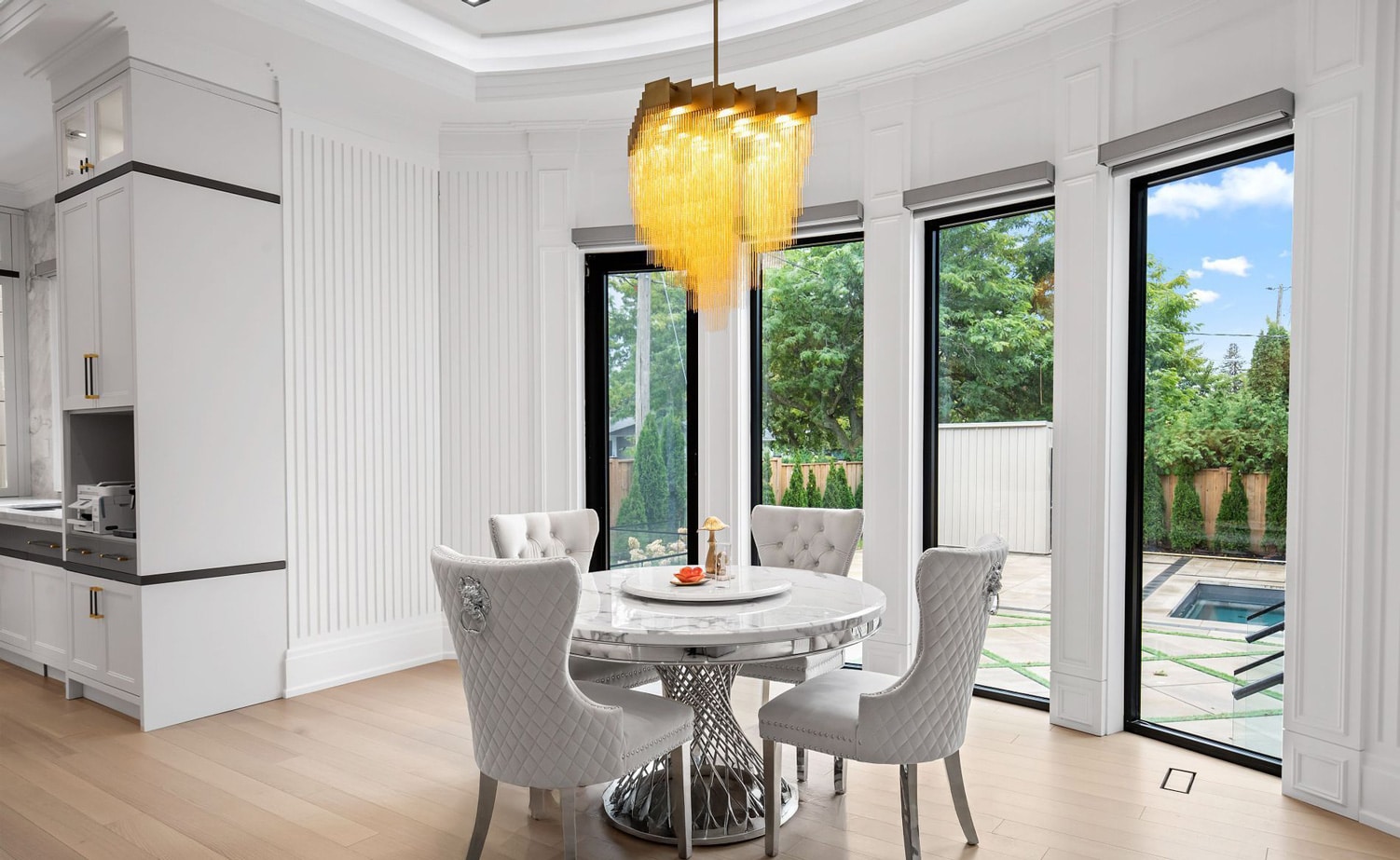 Kitchen cabinetry and integrated appliances