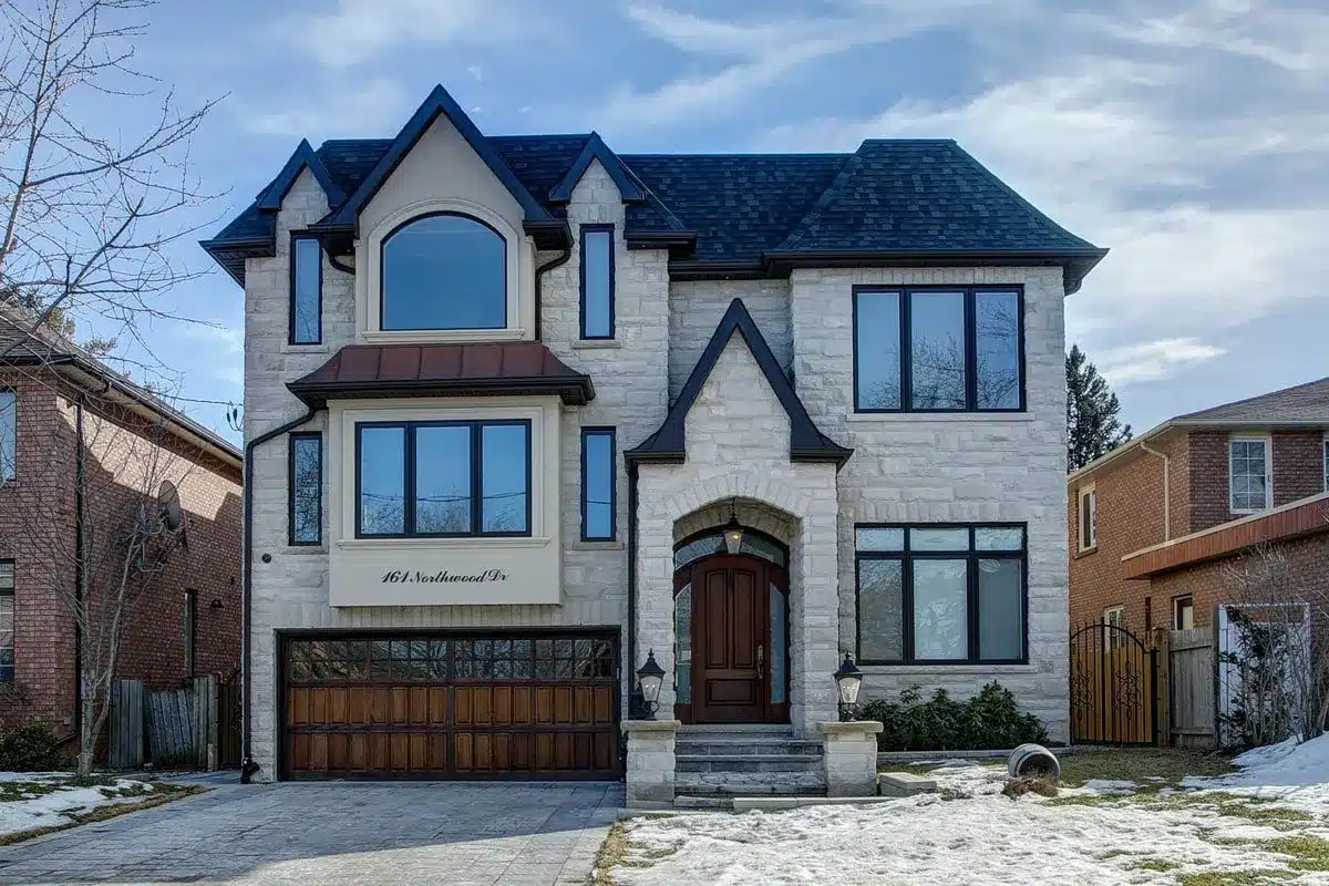 161 Northwood Dr, North York: Limestone Tudor Exterior, Octagonal Skylight and a Two-Storey Living Room