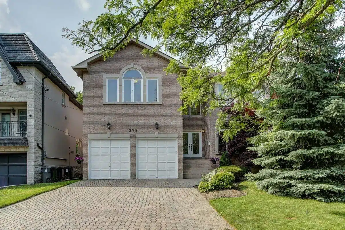 278 Dunview Ave, North York: Curved Dark-Stained Staircase, Carved Kitchen Hood and a Cedar Sauna in the Lower Level