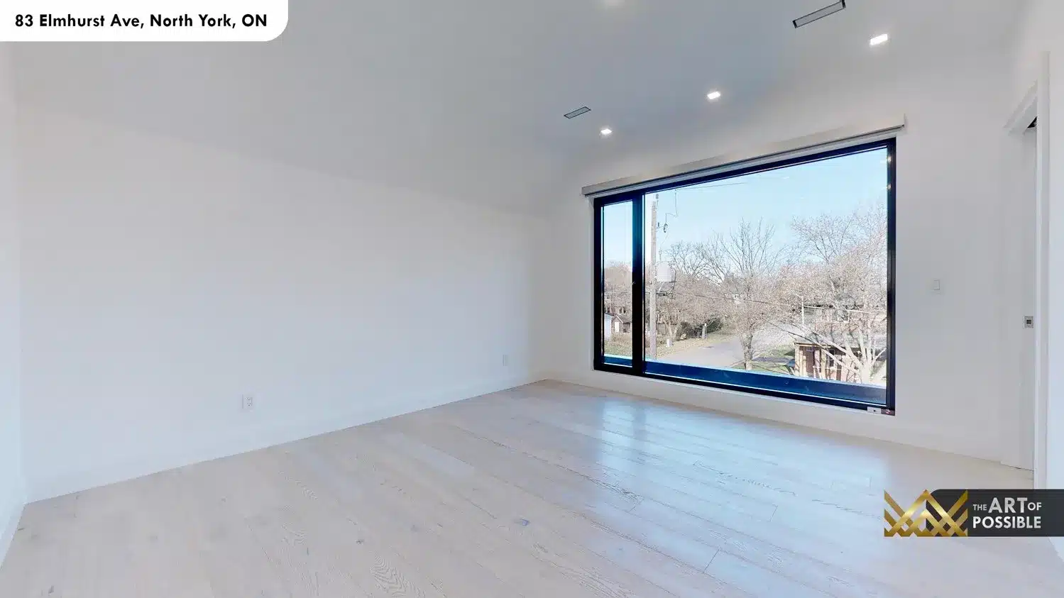83 Elmhurst Ave North York bedroom light oak hardwood floors large window